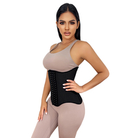 25 corsets d'os en acier respirant noir taille élastique formateur une pièce Latex serre-taille sablier corps Shaper