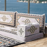 Canapé modulable en tissu en forme de L, sectionnel, avec accoudoirs carrés, rembourré en éponge, pour salon, appartement, centre commercial
