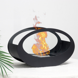 <span class=keywords><strong>Chimenea</strong></span> decorativa de Mesa <span class=keywords><strong>Grande</strong></span> negra elíptica de gran venta, <span class=keywords><strong>chimenea</strong></span> de <span class=keywords><strong>bioetanol</strong></span> para patio interior y exterior de pie - Product Image 4