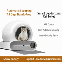 Litière automatique électrique autonettoyante pour chats, anti-éclaboussures, avec capteur automatique et système de ramassage intelligent, pour la vente en gros