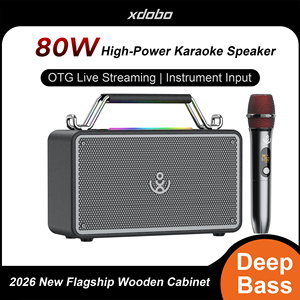 Système de haut-parleurs karaoké sans fil portable Xdobo Bold <span class=keywords><strong>Mini</strong></span> 80W BT 5.3 avec microphone, étanche IPX5, pour cinéma maison, fêtes et extérieur - Product Image 4