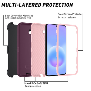 Nouvelle coque de téléphone <span class=keywords><strong>portable</strong></span> hybride en TPU et PC, résistante aux chocs, de luxe, 3 en 1, <span class=keywords><strong>pour</strong></span> Samsung Galaxy A17 4/5g avec clip de <span class=keywords><strong>ceinture</strong></span> - Product Image 5