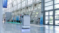 Livraison autonome de robot de transport de logistique médicale avec surveillance pour les robots d'accouchement d'hôpital d'utilisation commerciale