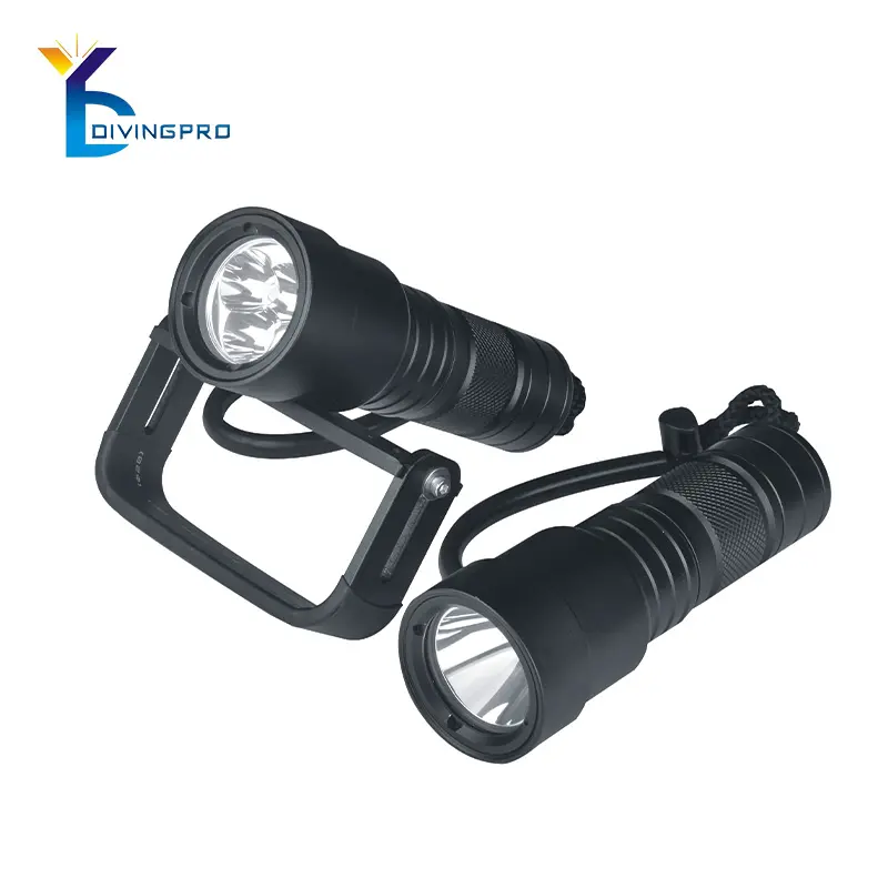 led diving flashlight high power XHP35 diving flashlight torch rotary switch