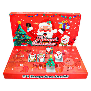 Christmas Calendar Keychains 24 Surprises <b>Soft</b> Rubber Dolls Cartoon Style Non Toxic For Teens - Product Image 5