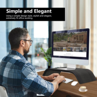 SAMDI Premium Sleek Houten Monitorverhoger Laptop Tablet Stand Eikenhouten Oppervlak Compact Design Op Maat Gemaakt Thuis- en Kantoor Gebruik Model