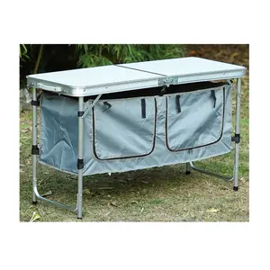 Manufacture adjustable folding table with storage bag camping folding table