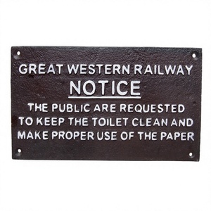ตกแต่งใหม่หรูหราโล่ผนังเหล็กหล่อ Great Western รถไฟตกแต่งวินเทจทั่วไปป้ายและโล่ OEM ODM ที่กําหนดเอง - Product Image 1