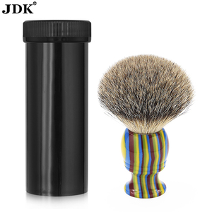 JDK 1 Pz Private Label Cina Spazzola <span class=keywords><strong>da</strong></span> Barbiere <span class=keywords><strong>da</strong></span> Barbiere Vegano all'ingrosso Resina badger Spazzola <span class=keywords><strong>da</strong></span> Rasatura Capelli - Product Image 4
