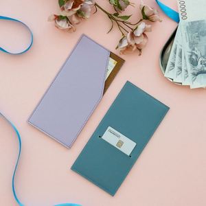 Wholesale Slim PU Leather <b>Money</b> Clip Customizable Durable Minimalist Card Holder Waterproof <b>Wallet</b> Envelope <b>Money</b> Clip - Product Image 2