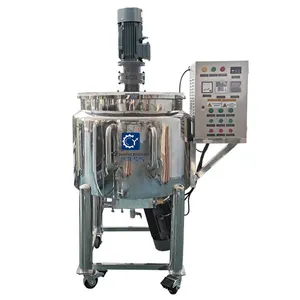 Misturador de aço inoxidável tanque de mistura de sabão líquido máquina de mistura água de lavagem aquecimento a vapor agitação pote