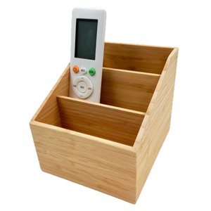 Bamboo Storage <b>Box</b> Rectangle No Lid Office Organizer For Desktop Living Room <b>Small</b> Items Remote Control Holder - Product Image 2