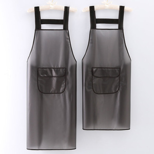 Transparent TPU <b>Apron</b> Waterproof Oil Proof With Pocket For Kitchen <b>Work</b> Home Use - Product Image 1