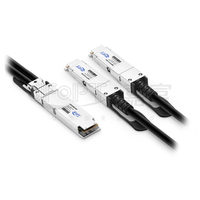 Câble DAC de dérivation 800G OSFP FIN vers 2x400G QSFP112 passif avec blindage tressé/feuilleté pour 5G