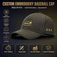 Casquette de baseball unisexe en twill de coton olive foncé de luxe avec logo personnalisé, 6 panneaux, broderie à points contrastants, ajustable