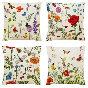 Amity personalizado primavera y verano jardín patrón de flores al aire libre Banco decoración almohadas funda de cojín para sofá