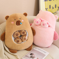 Peluche Capybara Simulation Cochon d'Inde Jouet en Peluche Doux Créatif Cadeau d'Anniversaire Anime Capibara