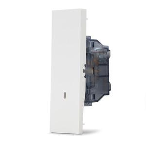 White Single Pole Push Button <b>Switch</b> ZEN <b>Line</b> 1 Way Wall Mount - Product Image 1