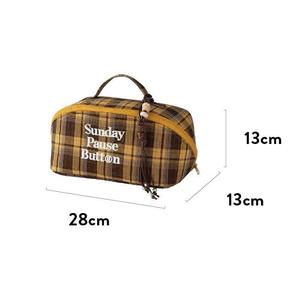 Checked Scottish Pattern Yarn-Dyed Custom Cosmetic <b>Bag</b> <b>Large</b> Capacity Cotton <b>Makeup</b> Zipper <b>Bags</b> for Women Travel - Product Image 2