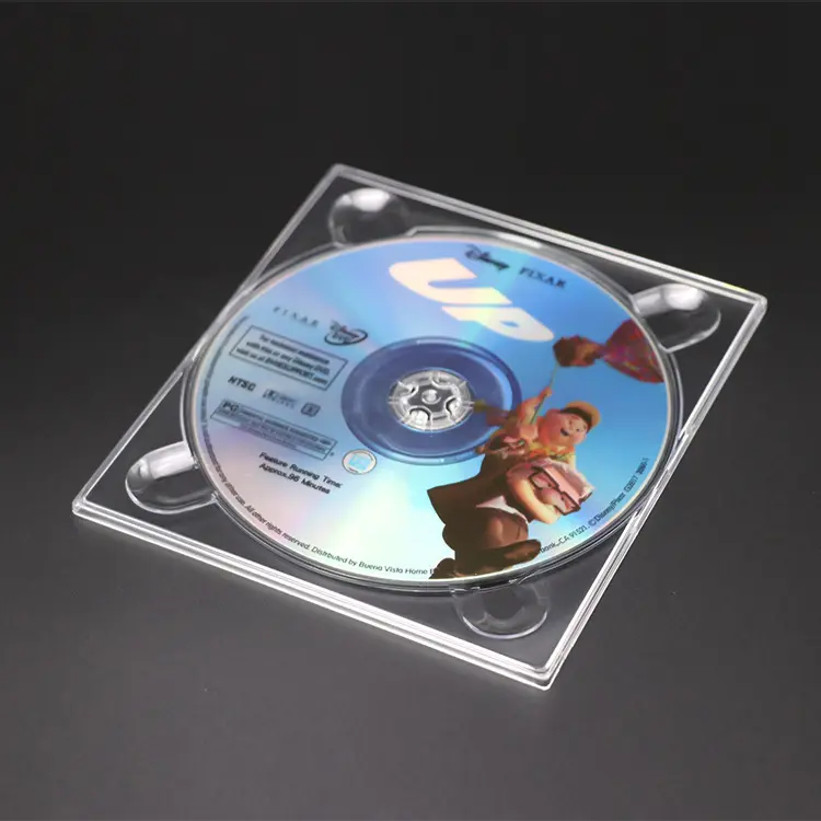 Plateau en plastique avec couvercle pour CD, 1 pièce, 4.2mm, emballage en carton, Mini PS, transparent, pour Digi
