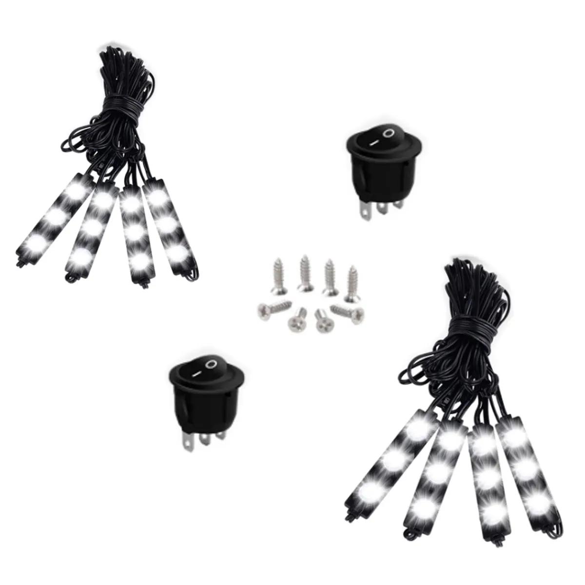 Honrise 8Pcs 24led Rotslicht Voor Vrachtauto Pick-Up Bed Off-Road Onder Auto Side Marker Led Rock Verlichting Kit