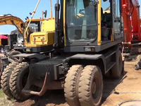 Excavadora de Ruedas EW145B, Equipo de Excavación de Carga Pesada para la Construcción de Caminos Rurales y Manipulación de Suelos en Bolivia