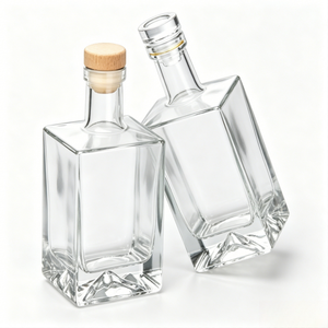 Botella de <span class=keywords><strong>Vino</strong></span> Cuadrada de Vidrio Transparente de 500 ml, Botella Vacía Reforzada para Licor, <span class=keywords><strong>Vino</strong></span> de Frutas y <span class=keywords><strong>Vino</strong></span> Tinto - Product Image 6