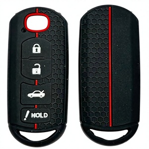 <span class=keywords><strong>Housse</strong></span> de protection pour clé de voiture, compatible avec Mazda, style texturé, en silicone de qualité supérieure, coque de protection pour clé - Product Image 1