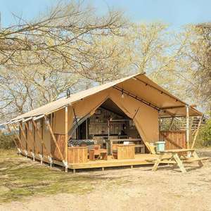 Tente de camping <span class=keywords><strong>nomade</strong></span> de luxe 5*9 en PVC avec salle de bain, personnalisable en gros pour l'extérieur, idéale pour le glamping et les resorts safari - Product Image 1