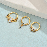 Anneau de septum personnalisable, bijoux de piercing Daith, anneaux de nez 16G, créoles articulées à clipser, piercing corporel en acier inoxydable 316L