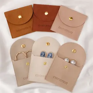 8*8cm in microfibra gioielli sacchetti, borse di velluto gioielli imballaggio borse, personalizzato sacchetto di gioielli con Logo