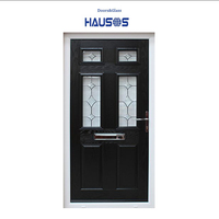 Puerta Moderna de Material Compuesto GRP con 2 Paneles, Puertas y Ventanas Exteriores de Material Compuesto de Aluminio y Madera