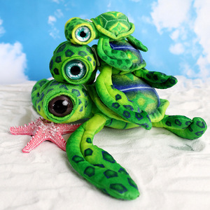 ตุ๊กตาเต่าน้อยการ์ตูนดีไซน์ใหม่ ตาโต สีสันสดใส สำหรับเด็ก บรรจุใยฝ้าย PP นุ่มพิเศษ ช่วยคลายเครียด - Product Image 4