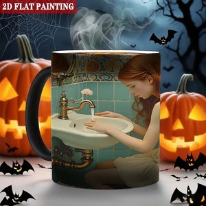 Tasse Magique Personnalisée à Motif de Remise de Diplôme, Noire Givrée, 11 oz, en Céramique, Sensible à la Chaleur, Tasse Vierge - Product Image 6