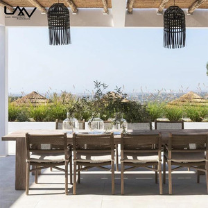 เก้าอี้ไม้สักสำหรับรับประทานอาหารระดับไฮเอนด์สำหรับโรงแรมสวนลานบ้านทำชุดเฟอร์นิเจอร์<span class=keywords><strong>โต๊ะ</strong></span>รับประทานอาหารและเก้าอี้พักผ่อนแบบ<span class=keywords><strong>เก่า</strong></span> - Product Image 4