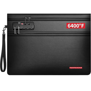 6400 ℉   Sac à argent ignifuge avec serrure, compartiments à double fermeture éclair, sac à documents ignifuge pour papiers importants, objets de valeur - Product Image 1