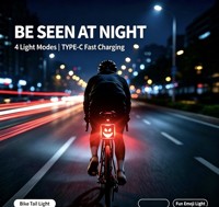 Feu arrière de vélo rechargeable Devil Eyes Light Smile, feu arrière LED étanche pour VTT et vélo de route, lumière d'avertissement de sécurité