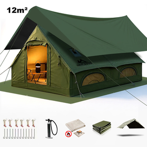 Carpa Inflable Oxford Impermeable Portátil con Base <span class=keywords><strong>de</strong></span> PVC, Dos Puertas, Cuatro Estaciones, Dos Habitaciones para Escapadas <span class=keywords><strong>de</strong></span> <span class=keywords><strong>Fin</strong></span> <span class=keywords><strong>de</strong></span> <span class=keywords><strong>Semana</strong></span>, <span class=keywords><strong>Camping</strong></span> Básico - Product Image 5