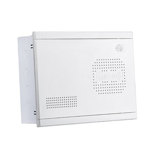 Caja de entrada FTTH para el hogar, gabinete de acero para montaje empotrado en pared con cubierta de plástico, personalizable OEM, para interiores, POE, GSM, cableado de corriente débil - Product Image 1