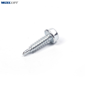 Paquete de 50 tornillos autorroscantes para puerta de garaje, tornillos autoperforantes, acero chapado en Zinc con cabeza dentada debajo de 6,3*19mm 6,3*25mm - Product Image 1
