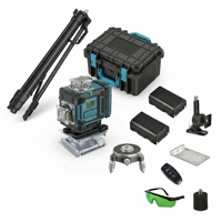 Niveau laser vert professionnel 4D 16 lignes, auto-nivelant à 360 degrés, faisceau vert haute visibilité 515 nm