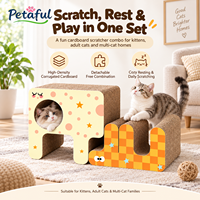 Griffoir pour chat Petaful en gros d'usine, Griffoir pour chat Petaful Elephant Combo : Griffoir, Repos et Jeu en un, Démontable et Empilable