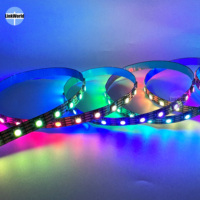 WS2815 Bande LED 12V Adressable Bande LED flexible Individuellement 30 60 144Pixels Point d'arrêt Reprise Couleur de rêve Lumière LED RGBIC