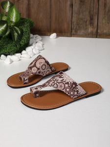 Sandalias Planas con Estampado Casual para Mujer, Verano 2026, Chanclas Abiertas, Ligeras, Cómodas, para Uso Diario, Playa y Exteriores - Product Image 5
