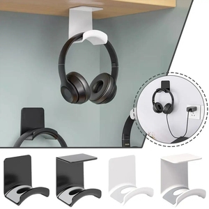 Universal Headphone Holder Adhesive <b>Plastic</b> Wall Hanging <b>Bracket</b>, Desktop Headphone Holder <b>Bracket</b>, Gaming Headphone Holder - Product Image 5