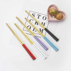 <span class=keywords><strong>Palillos</strong></span> Chinos <span class=keywords><strong>de</strong></span> <span class=keywords><strong>Acero</strong></span> Inoxidable Reutilizables para Restaurante, con Logotipo Personalizado, Ecológicos, Estilo Japonés para Sushi - Product Image 6