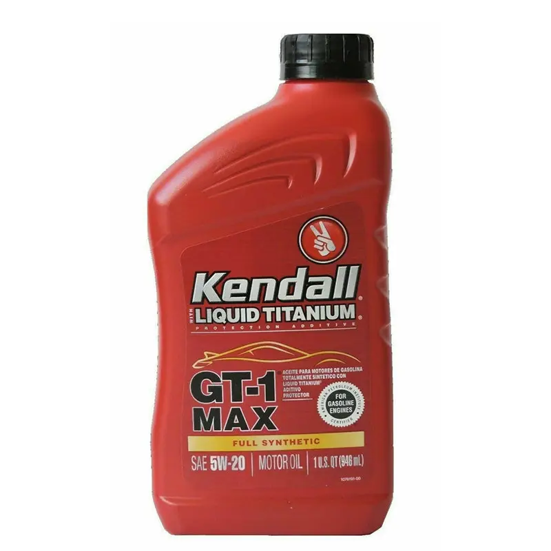 Kendall óleo de titânio com motor sintético, óleo 5w20 5w-20 gt1 max com 12 garrafas em 1 caixa