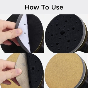 6 Inch 150Mm 25 Lỗ Móc Và Vòng Lặp Miếng Bọt Biển Đệm Mềm Giao Diện Pad Cho Đánh Bóng Mài Điện Công Cụ Phụ Kiện - Product Image 3