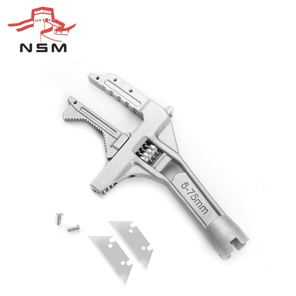 NSMTools 6-75 мм Лучший Многофункциональный регулируемый гаечный ключ для ванной из алюминиевого сплава с большим отверстием
