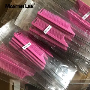 Masterlee Custom Logo Hair Cutting Combs Rat Tail Comb Parting Comb Common In Barbershop